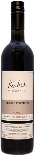 Vinařství Kubík Modrý Portugal Zemské 2021 0,75 l